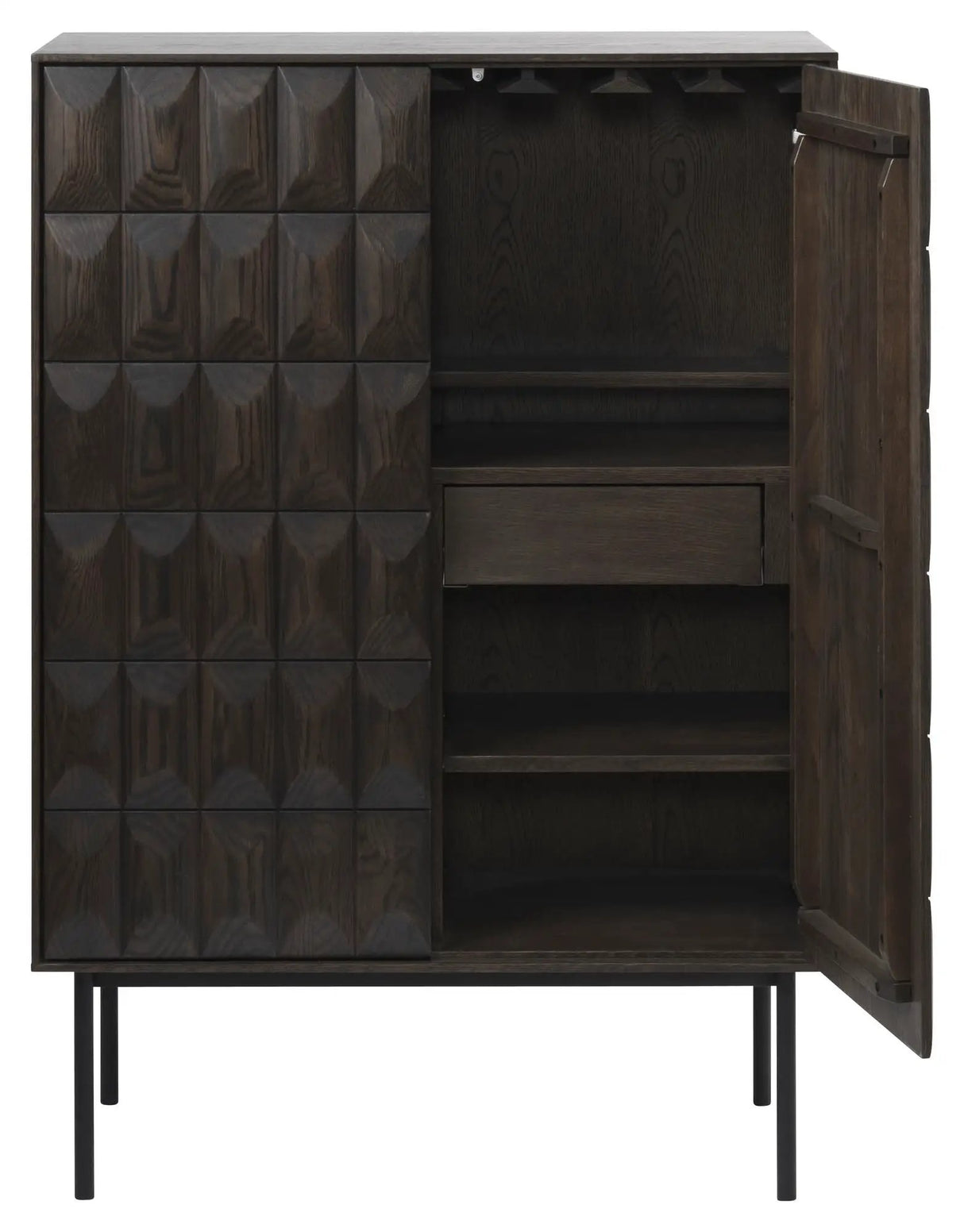 Latina Barskab, H129, Mørkbejdset eg