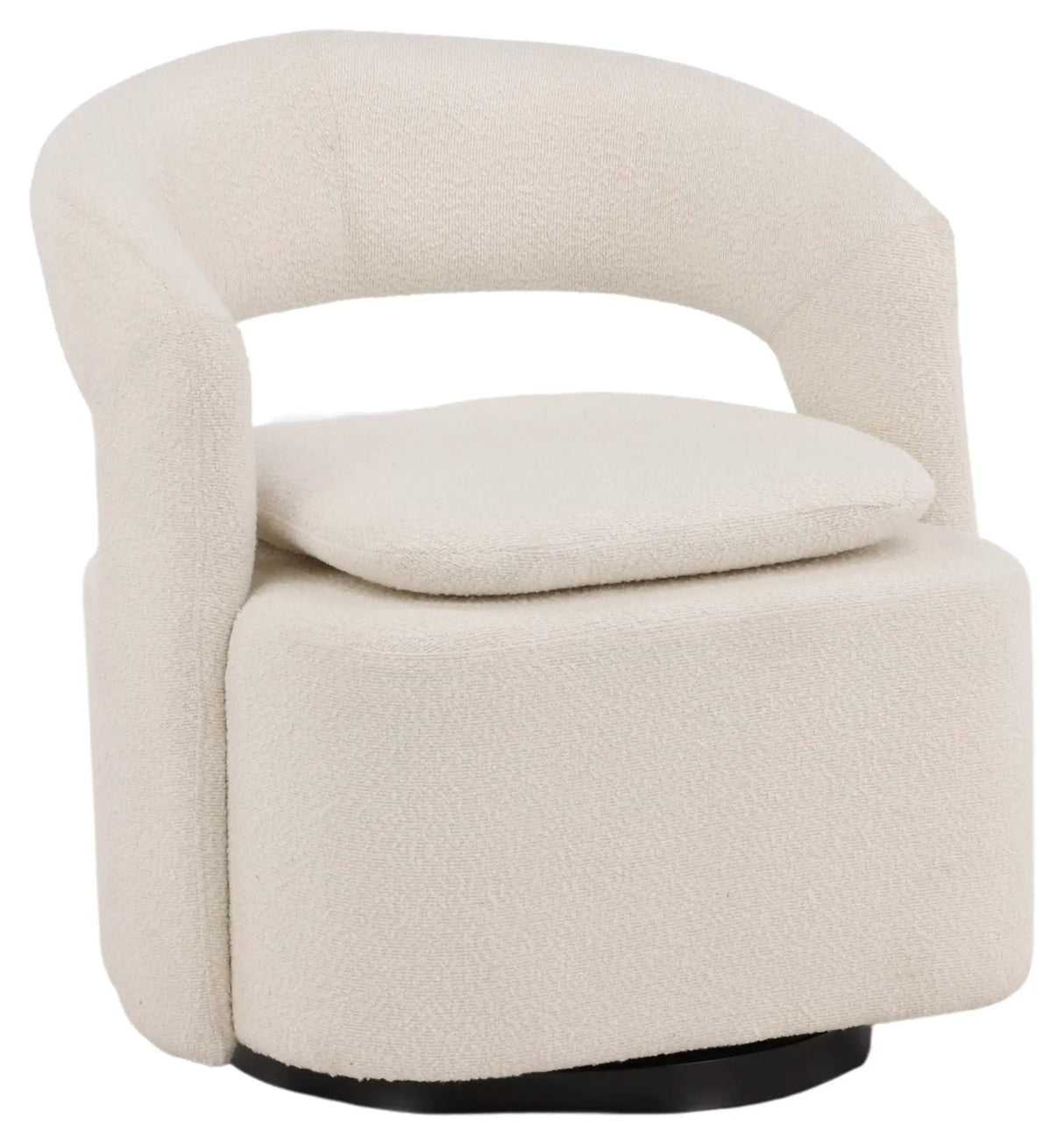 Laurel Loungestol - Hvid Bouclé - Unoliving.com