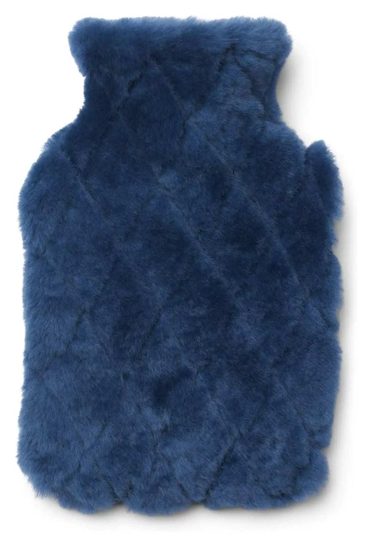 Leaf Varmedunk af Premium NZ moccasin lammeskind, Navy blue