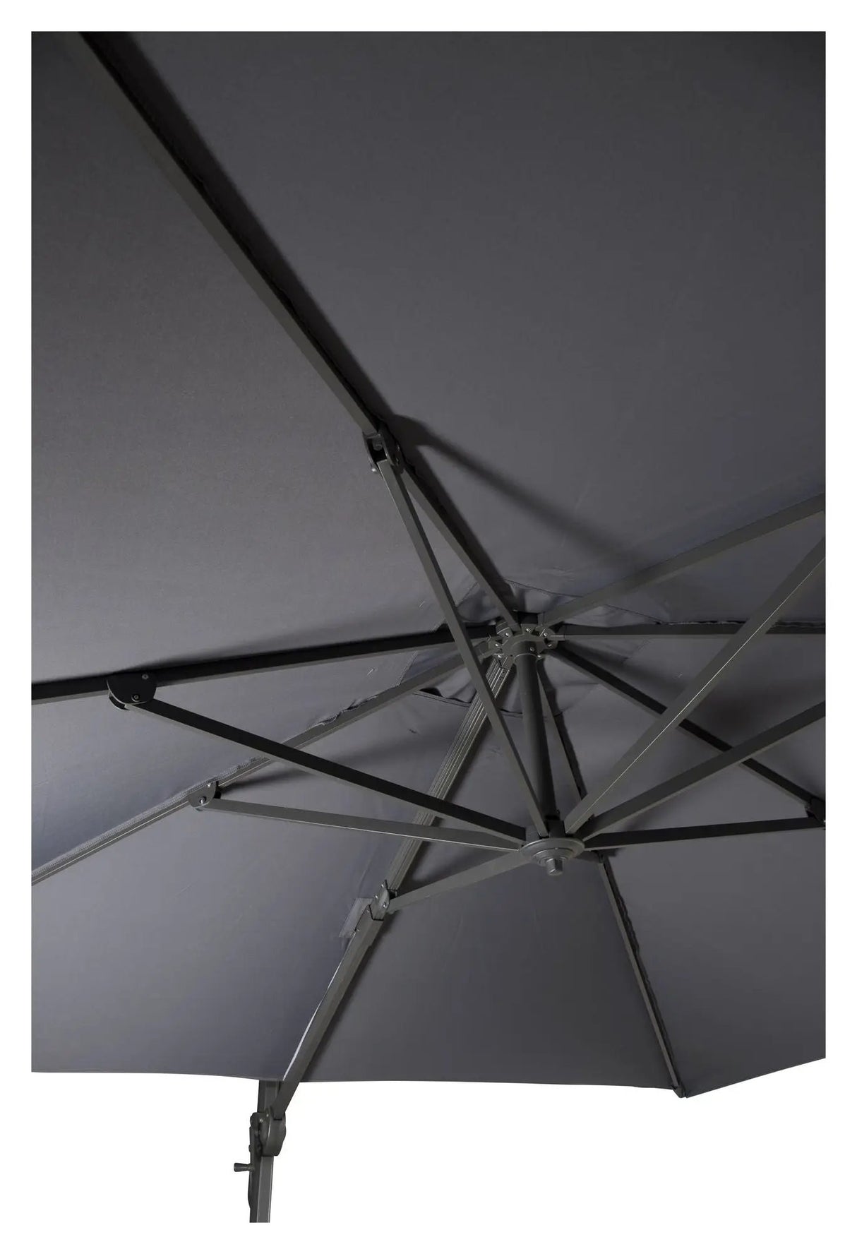 Leeds Parasol 3x3m 360 Sort/Grå - Unoliving.com