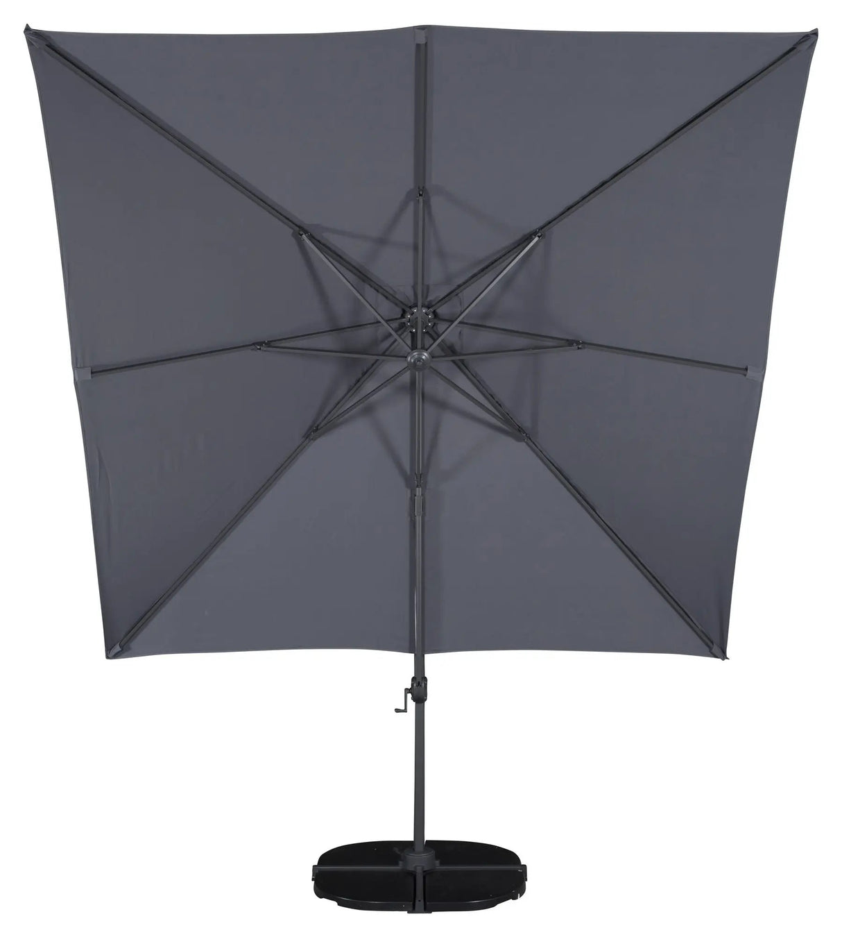 Leeds Parasol 3x3m 360 Sort/Grå - Unoliving.com