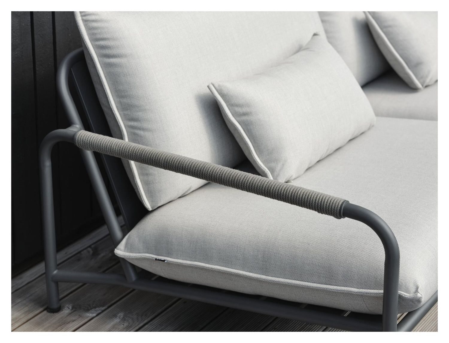 Lerberget 2,5-pers. Loungesofa m. hynder, Grå - Unoliving.com
