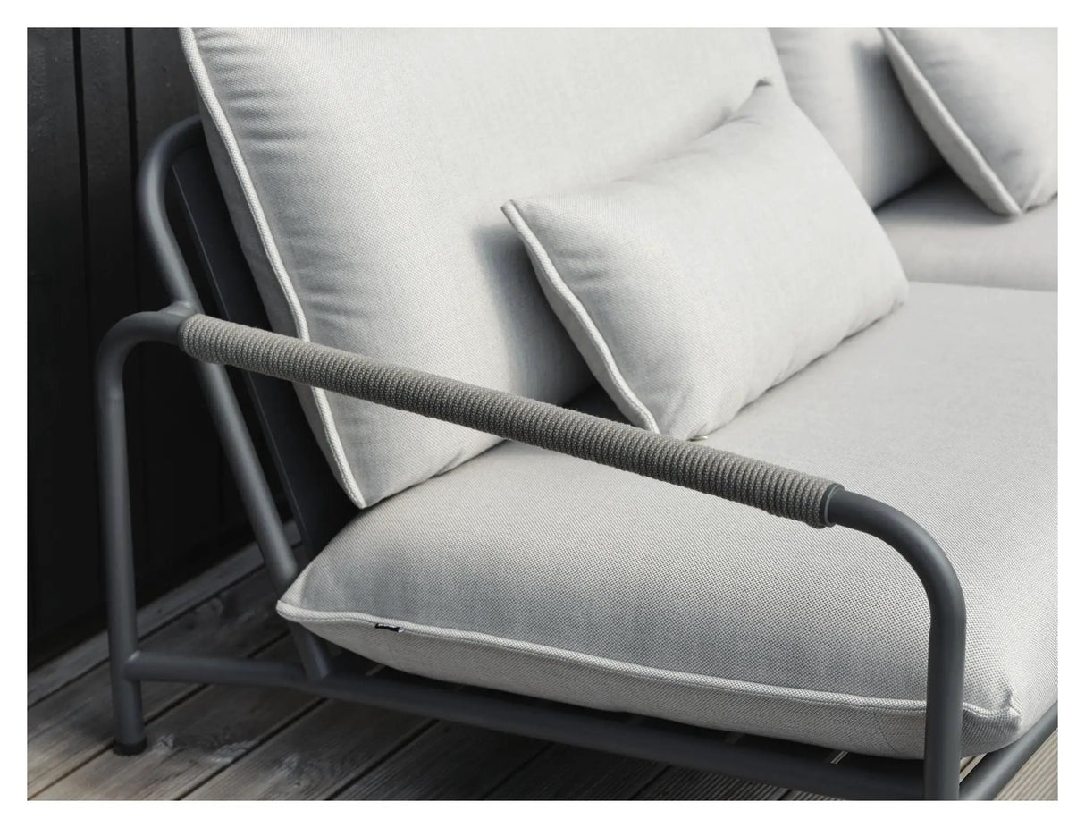 Lerberget 2,5-pers. Loungesofa m. hynder, Grå - Unoliving.com