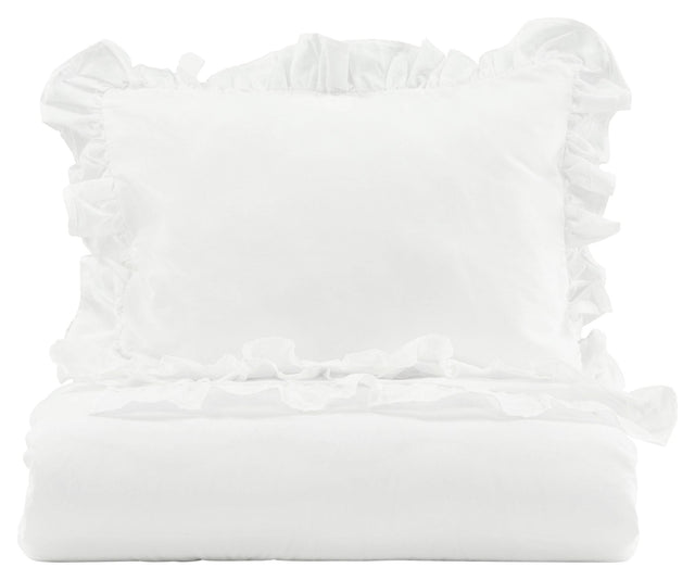 Levi Sengetøj m. flæse 150x200 - Hvid - Unoliving.com