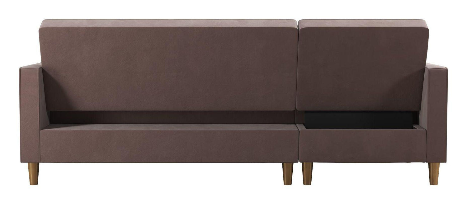 Liberty Sovesofa m. chaiselong, Lyserød - Unoliving.com