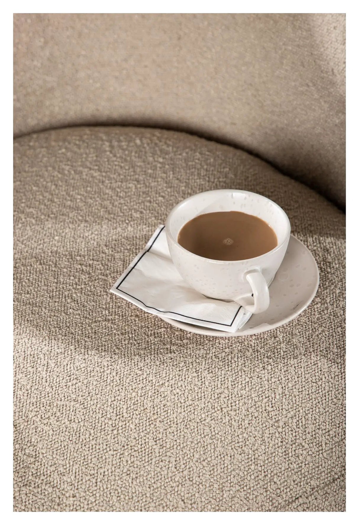 Lincoln Lænestol - Beige Bouclé