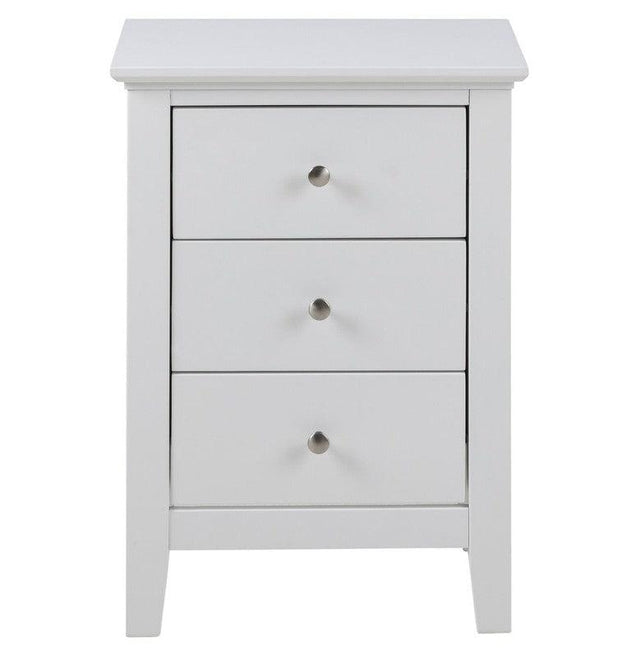 Linnea Sengebord MDF hvidmalet, 3 skuffer - Unoliving.com