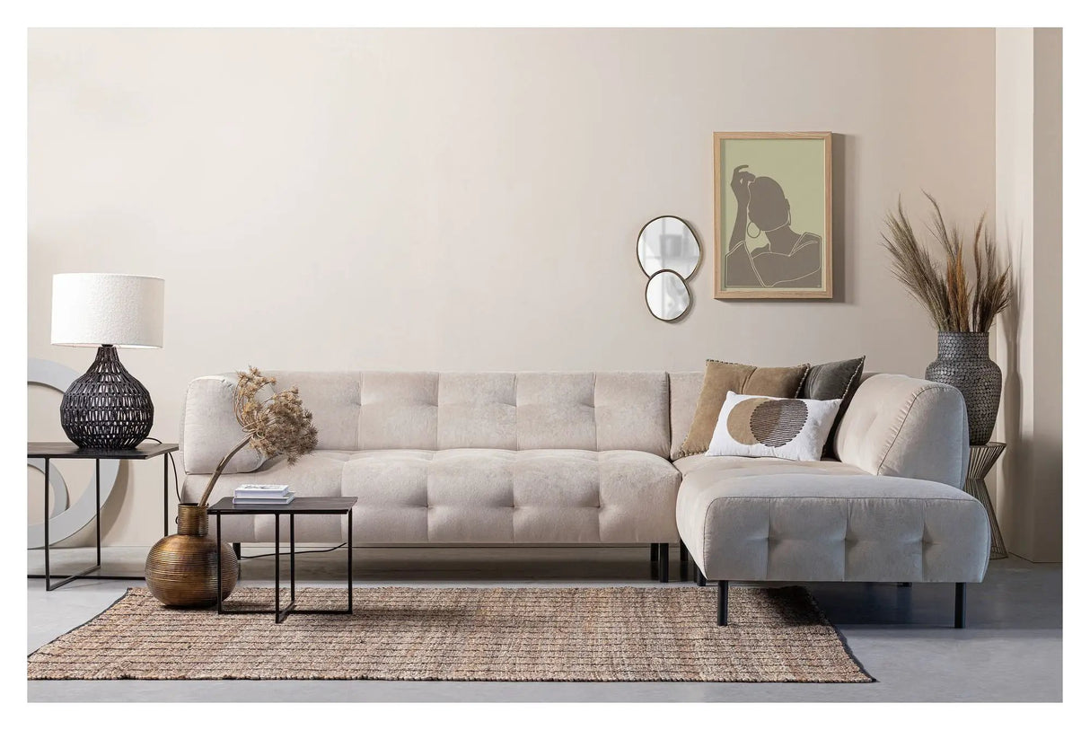 Lloyd Sofa m. chaiselong, højrevendt - Beige - Unoliving.com