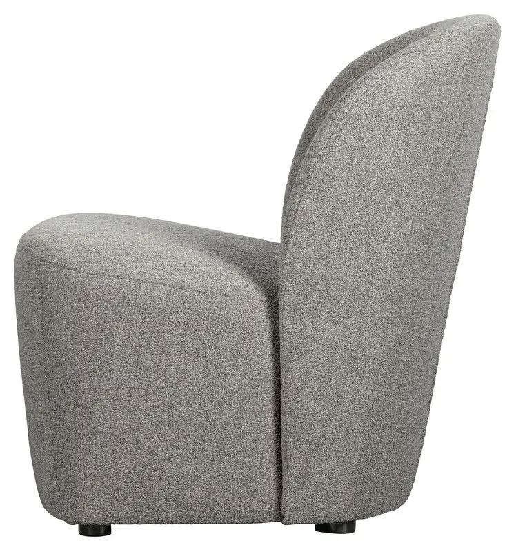 Lofty Loungestol - Grå Bouclé - Unoliving.com