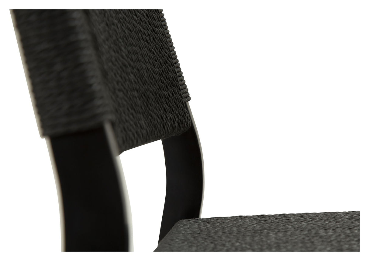 Loop Spisebordsstol, Sort papirreb/sort stel - Unoliving.com