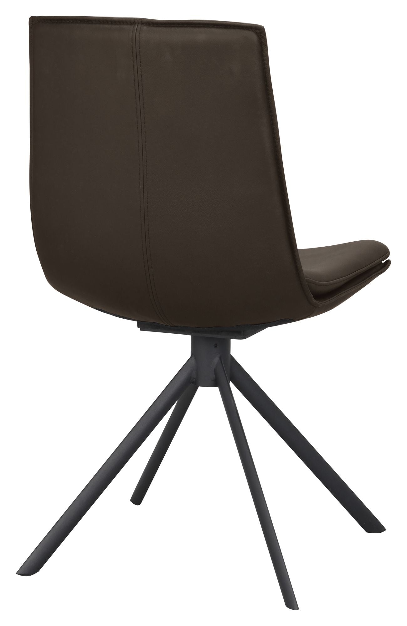 Lowell Spisebordsstol, Brunt/Sort læder - Unoliving.com