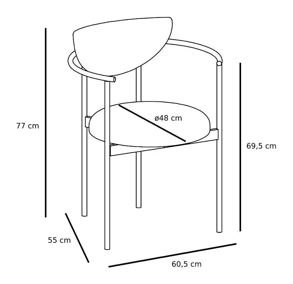 Lunar Spisebordsstol m. armlæn, Mørkegrå Velour - Unoliving.com