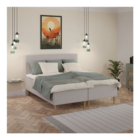 Lux Boxmadras, 180x200 m. latex topmadras, Sand - Unoliving.com