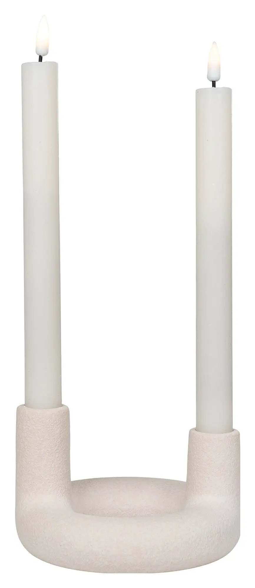 Lysestage, Ø13, beige