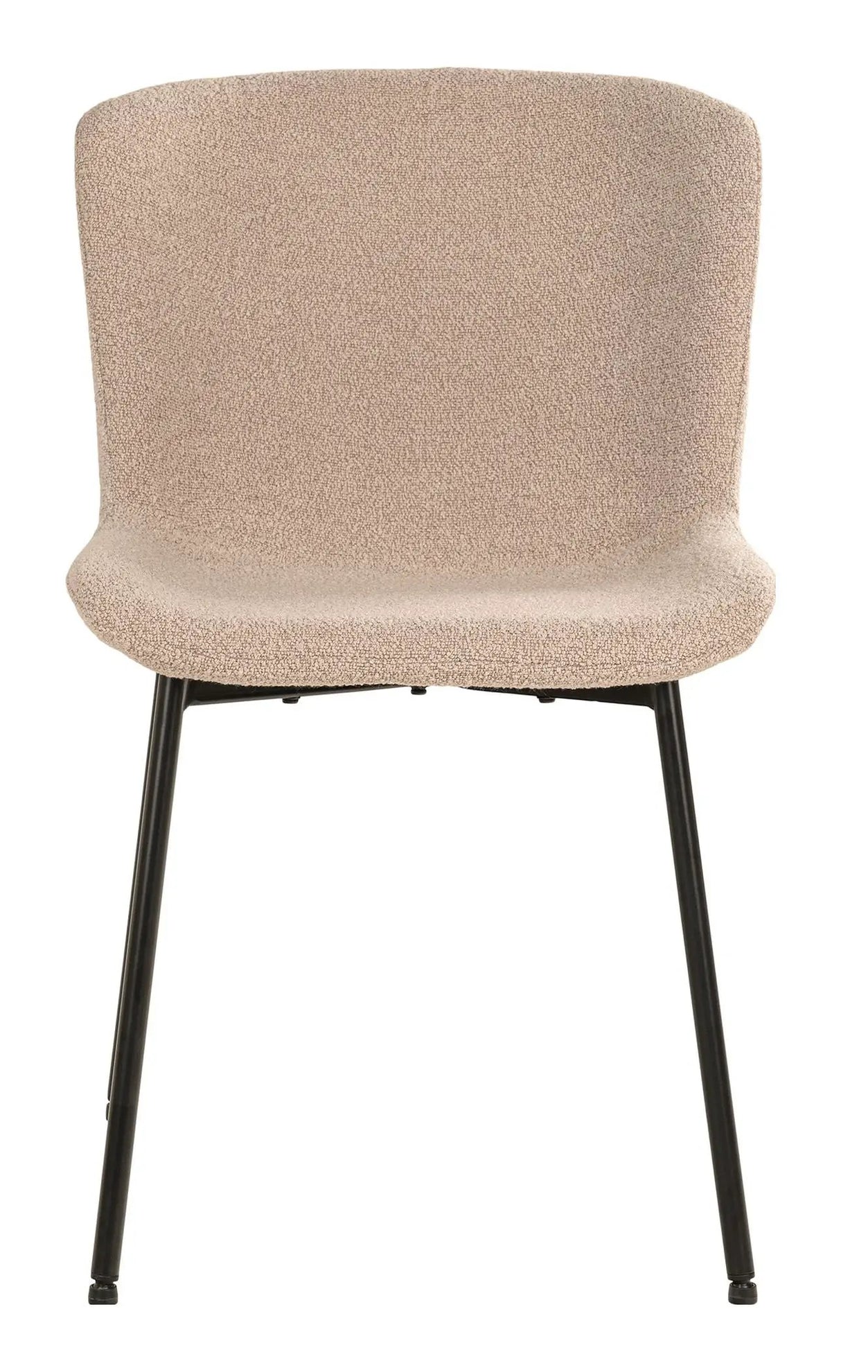 Maceda Spisebordsstol, Bouclé, Beie m. sorte ben - Unoliving.com