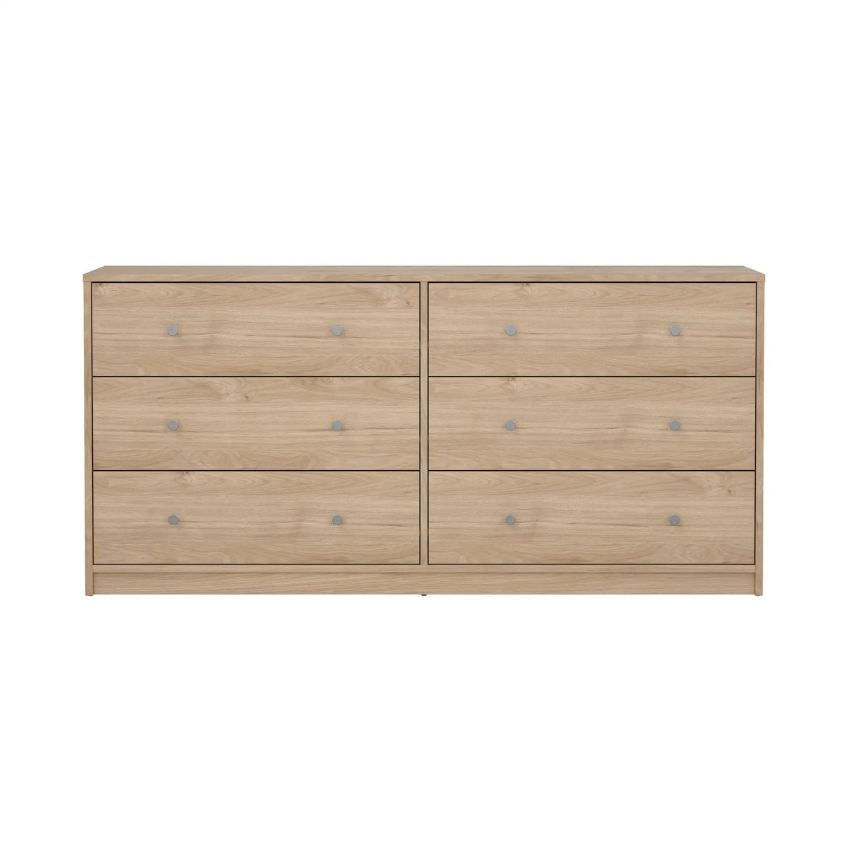 May Dobbelt kommode m. 6 skuffer, 143x30x68, Jackson Hickory - Unoliving.com