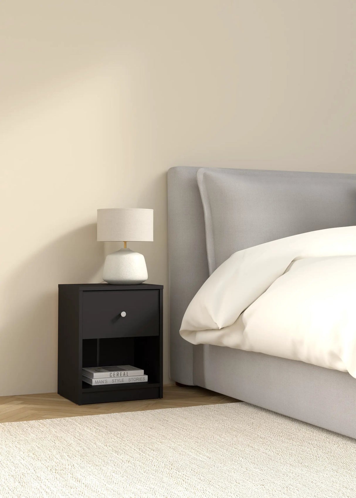 May Sengbord m. 1 skuffe, Sort - Unoliving.com
