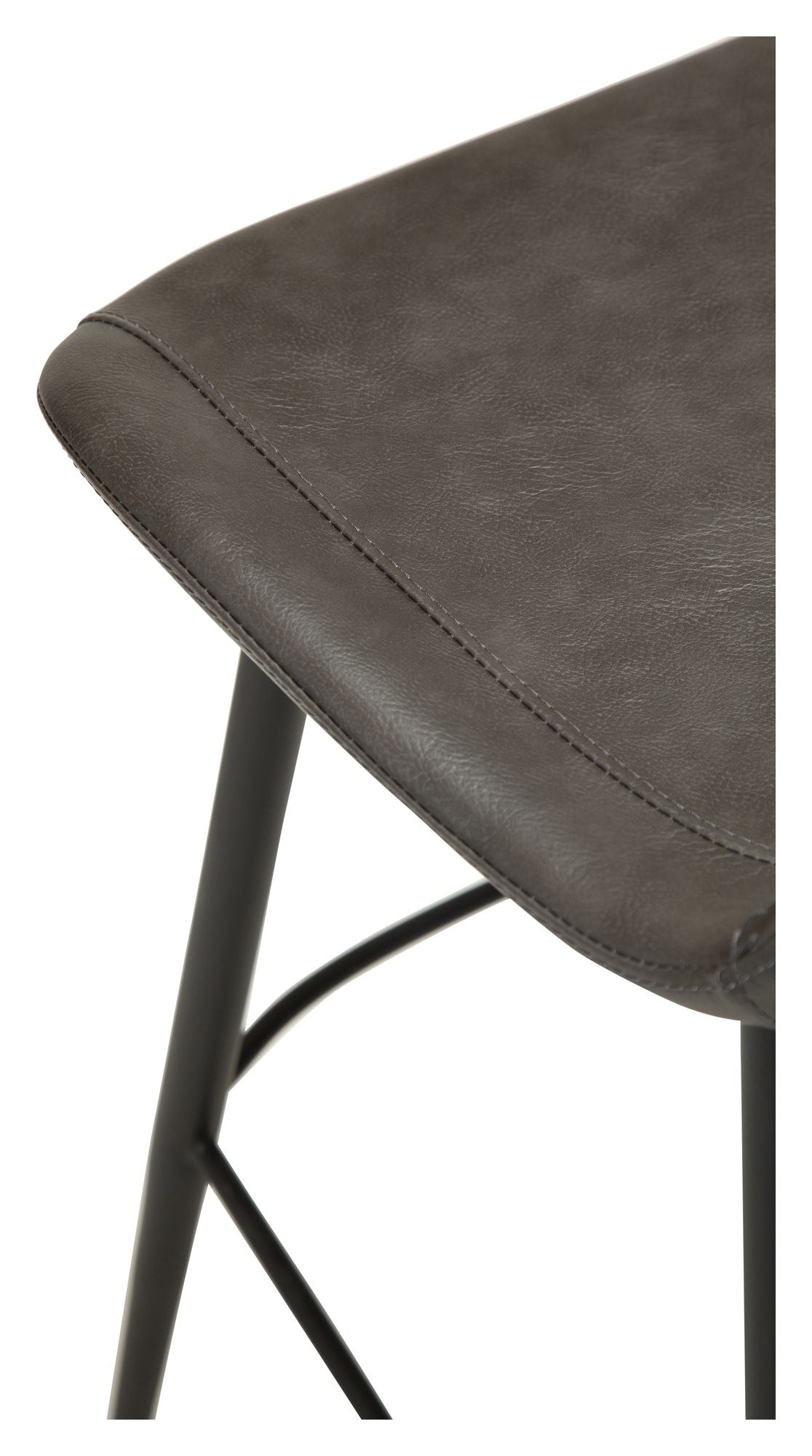 Medusa Barstol, vintage grå kunstlæder - Unoliving.com