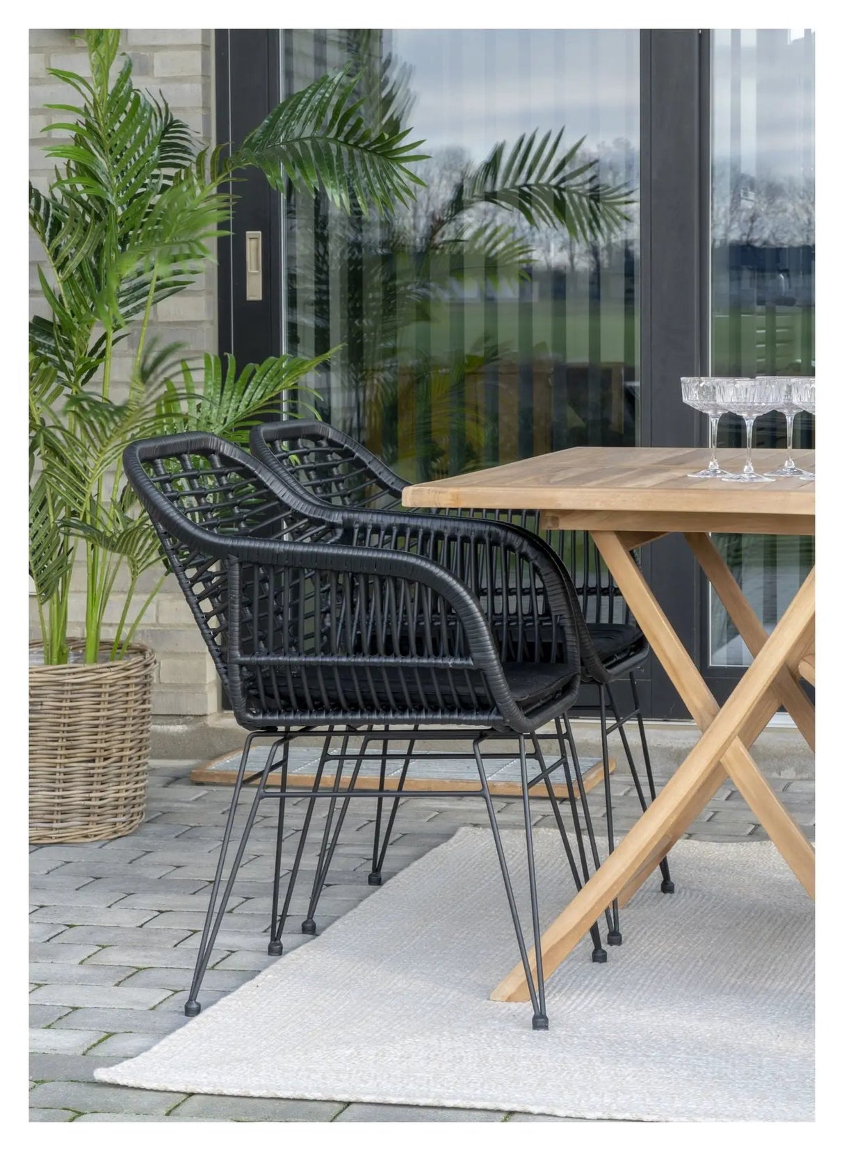 Menorca Outdoor Tæppe, Sand, 200x140 - Unoliving.com