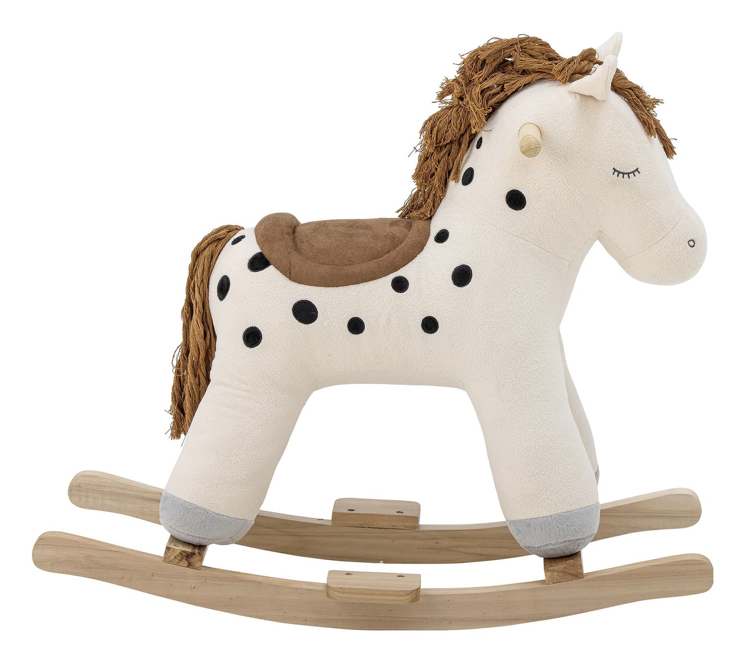 Merlen Rocking Toy, Horse, Hvid, Polyester - Unoliving.com