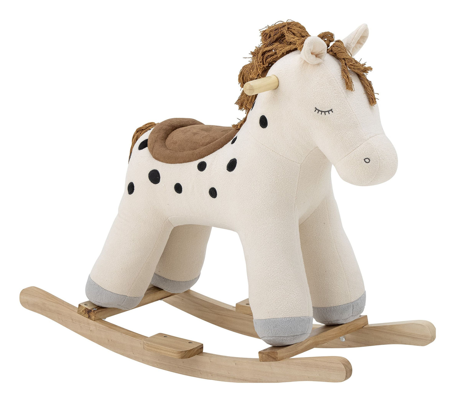 Merlen Rocking Toy, Horse, Hvid, Polyester - Unoliving.com