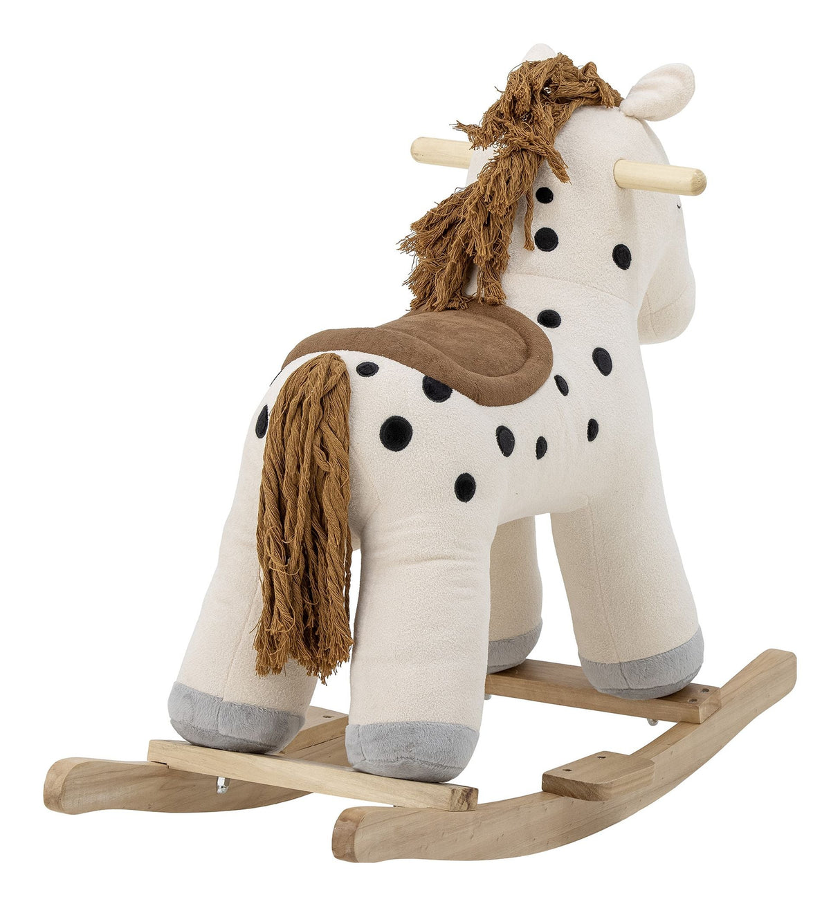 Merlen Rocking Toy, Horse, Hvid, Polyester - Unoliving.com