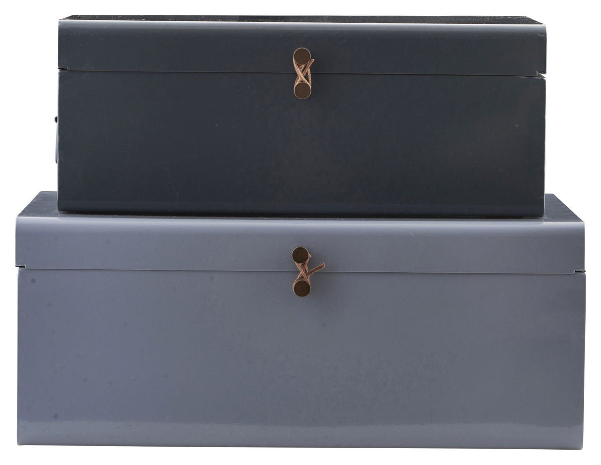 Metal Opbevaringskufferter - Blå - Unoliving.com