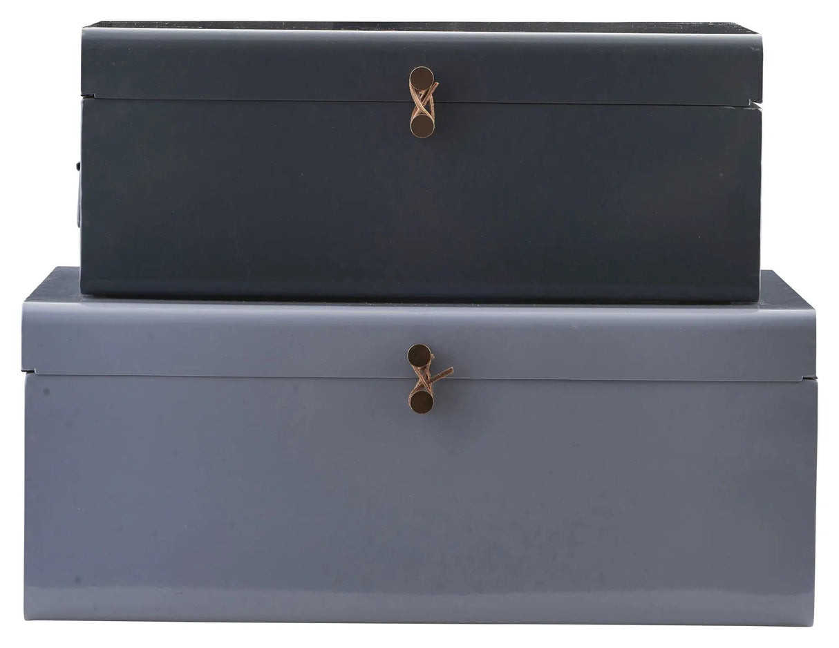 Metal Opbevaringskufferter - Blå - Unoliving.com