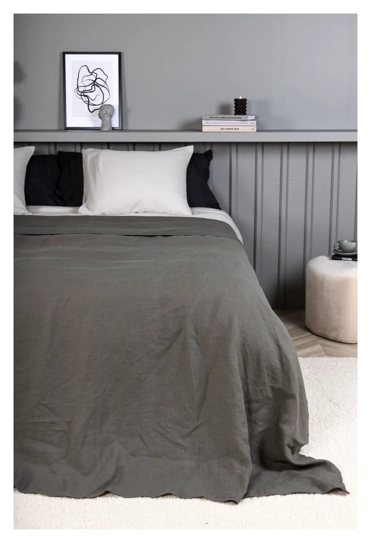 Milo Sengetæppe 180x260 - Lysegrå - Unoliving.com