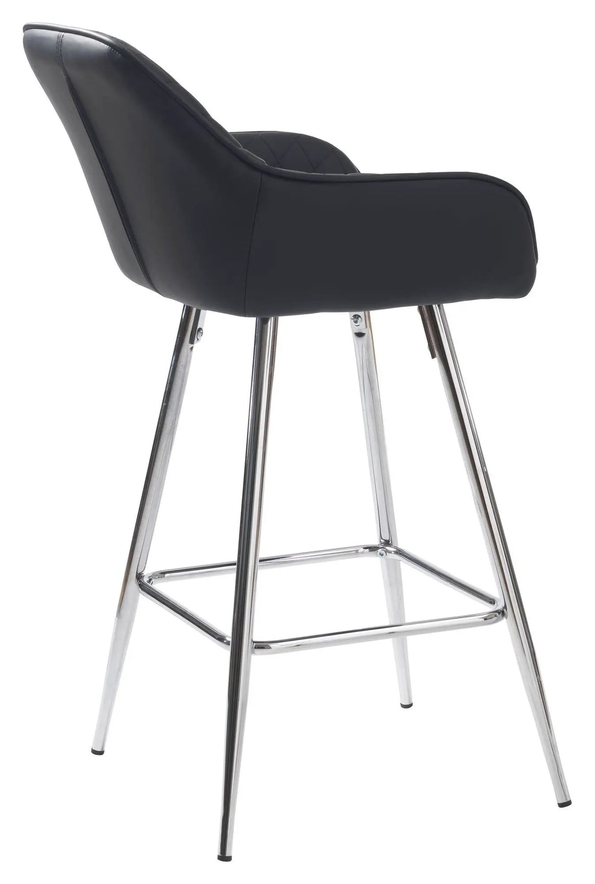 Milton barstol - Sort PU, SH: 67cm