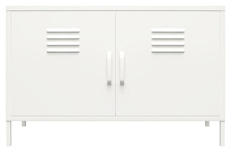 Mission District Metal Locker Skab m. 2 låger, Hvid - Unoliving.com