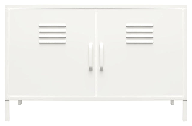 Mission District Metal Locker Skab m. 2 låger, Hvid - Unoliving.com