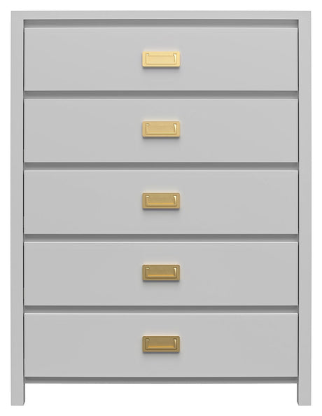 Monarch Hill Haven Kommode til børn Grå, 5 skuffer - Unoliving.com