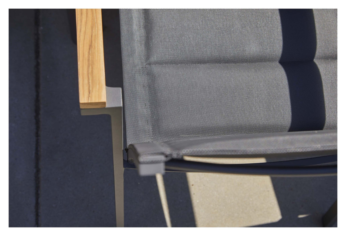 Mood havestol m/armlæn, dobbel lag,sort/eg - Unoliving.com