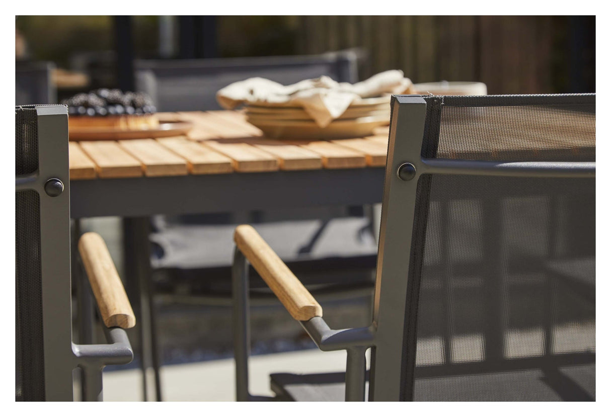 Mood havestol m/armlæn,sort/eg - Unoliving.com