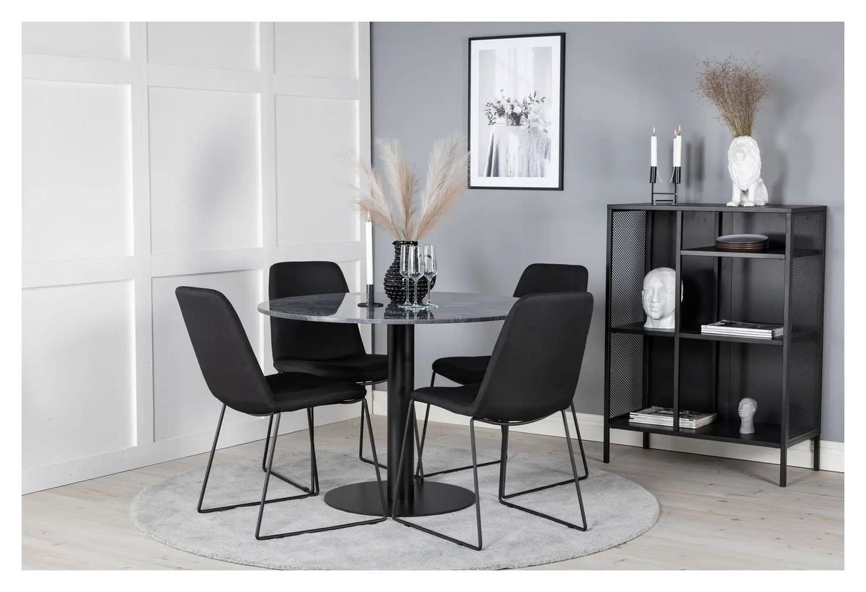 Muce Spisebordsstol, Sort, Sorte metalben - Unoliving.com