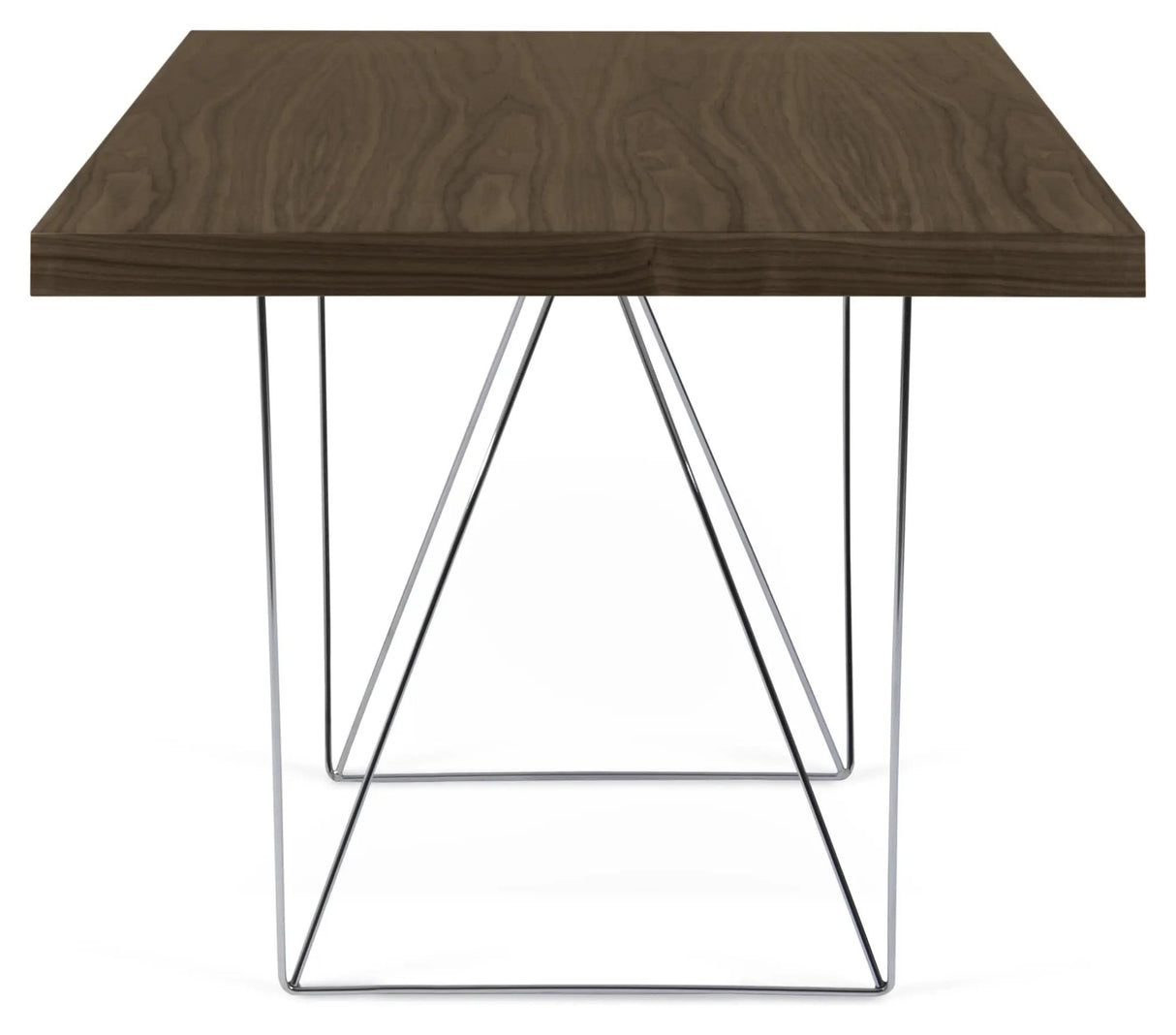 Multi 180 Skrivebord m. bukke, Valnødefinér/Krom - Unoliving.com