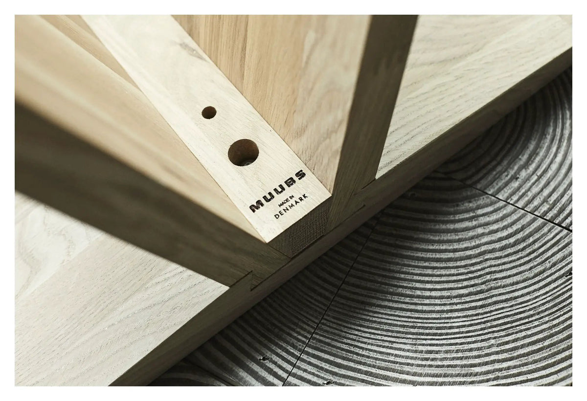 Muubs Angle Bænk - Hvid olieret Eg, B90