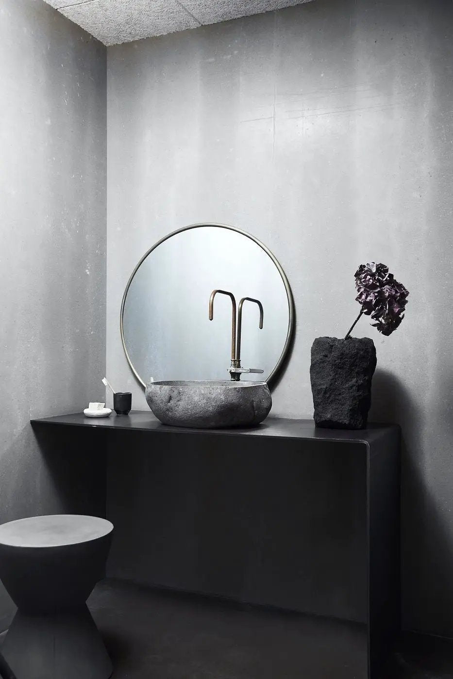 Muubs Copenhagen Spejl - Antik messing, Ø110