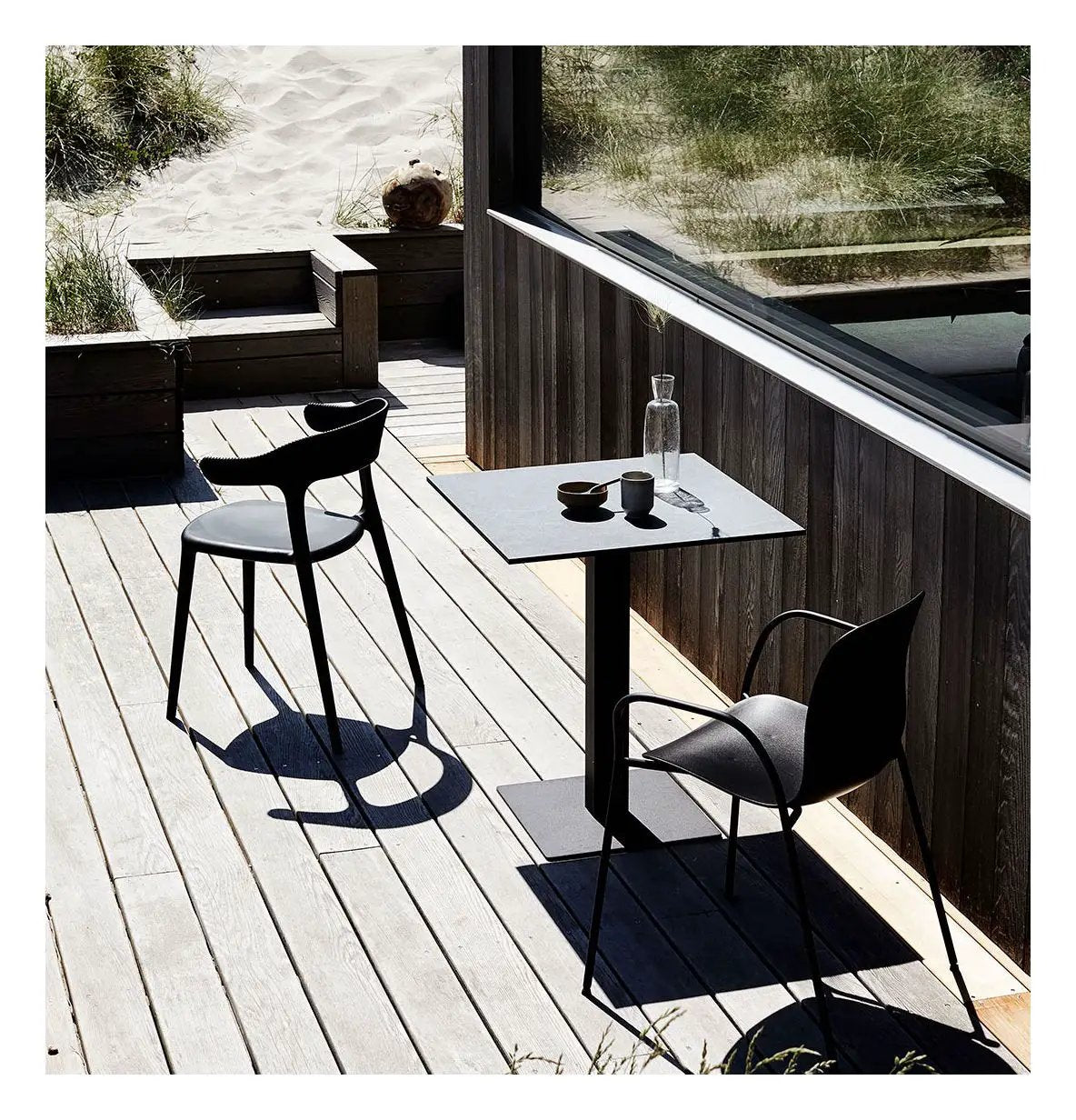 Muubs Luna Spisebordsstol - Sort plast