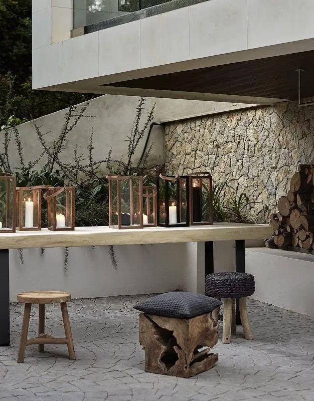 Muubs Storm Lanterne H40 - Genanvendt teak