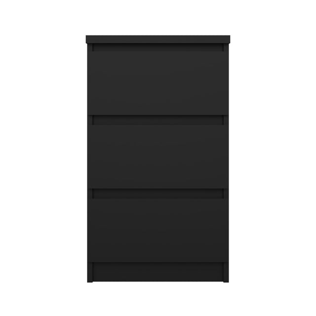 Naia, Kommode m. 3 skuffer høj - Sort - Unoliving.com