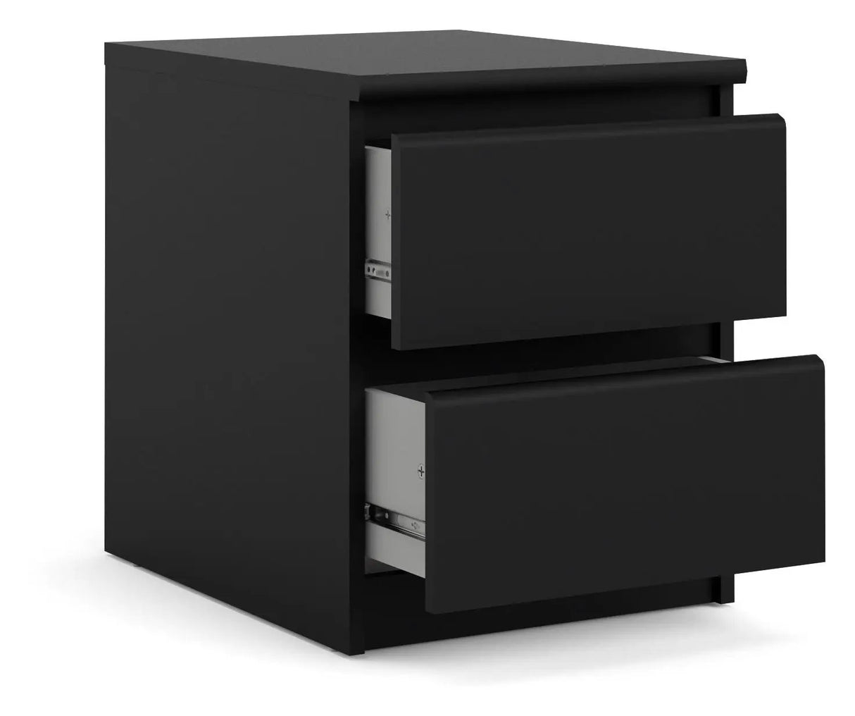 Naia Natbord 2 skuffer, mat sort - Unoliving.com