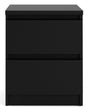 Naia Natbord 2 skuffer, mat sort - Unoliving.com