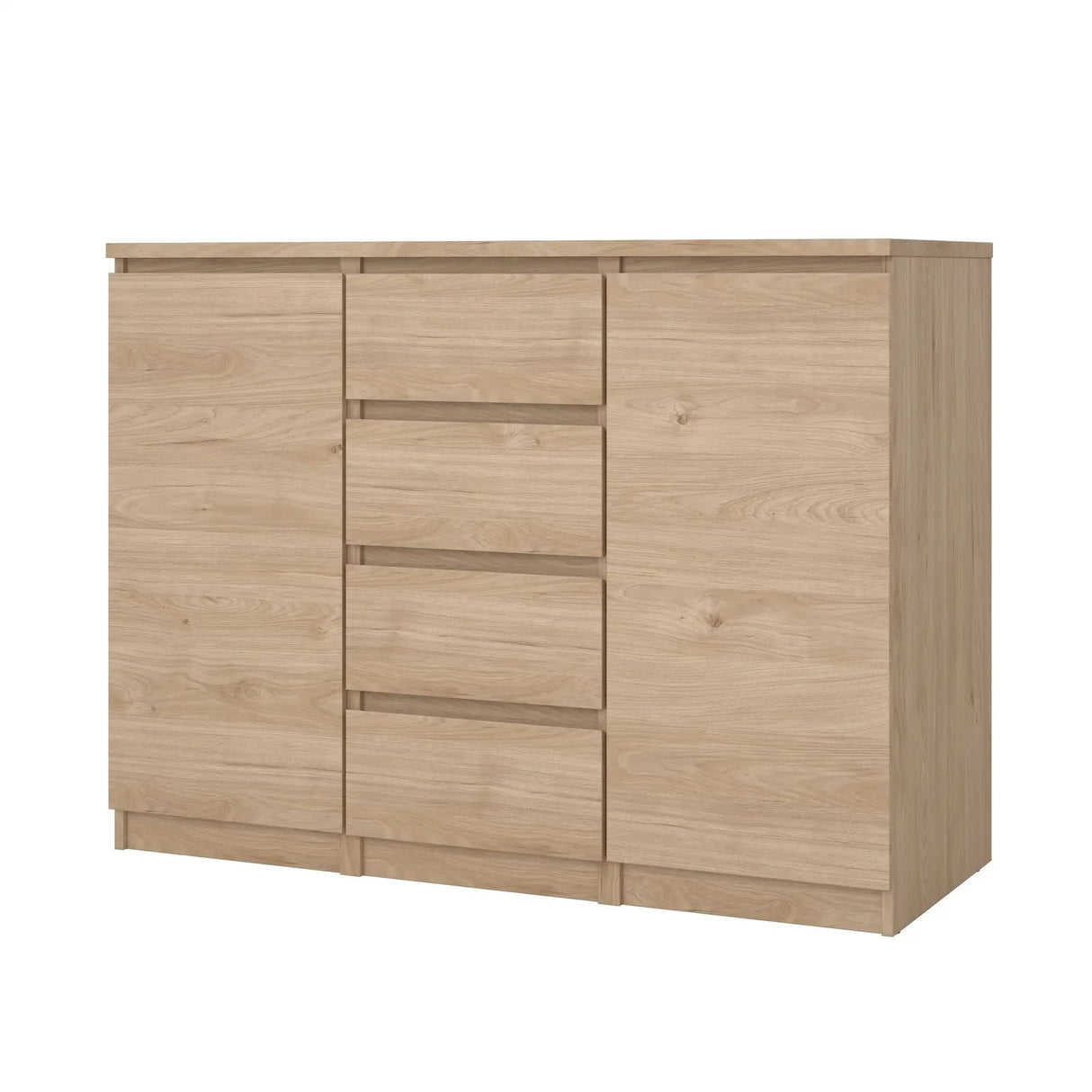 Naia Skænk m. 4 skuffer + 2 låger, Jackson Hickory