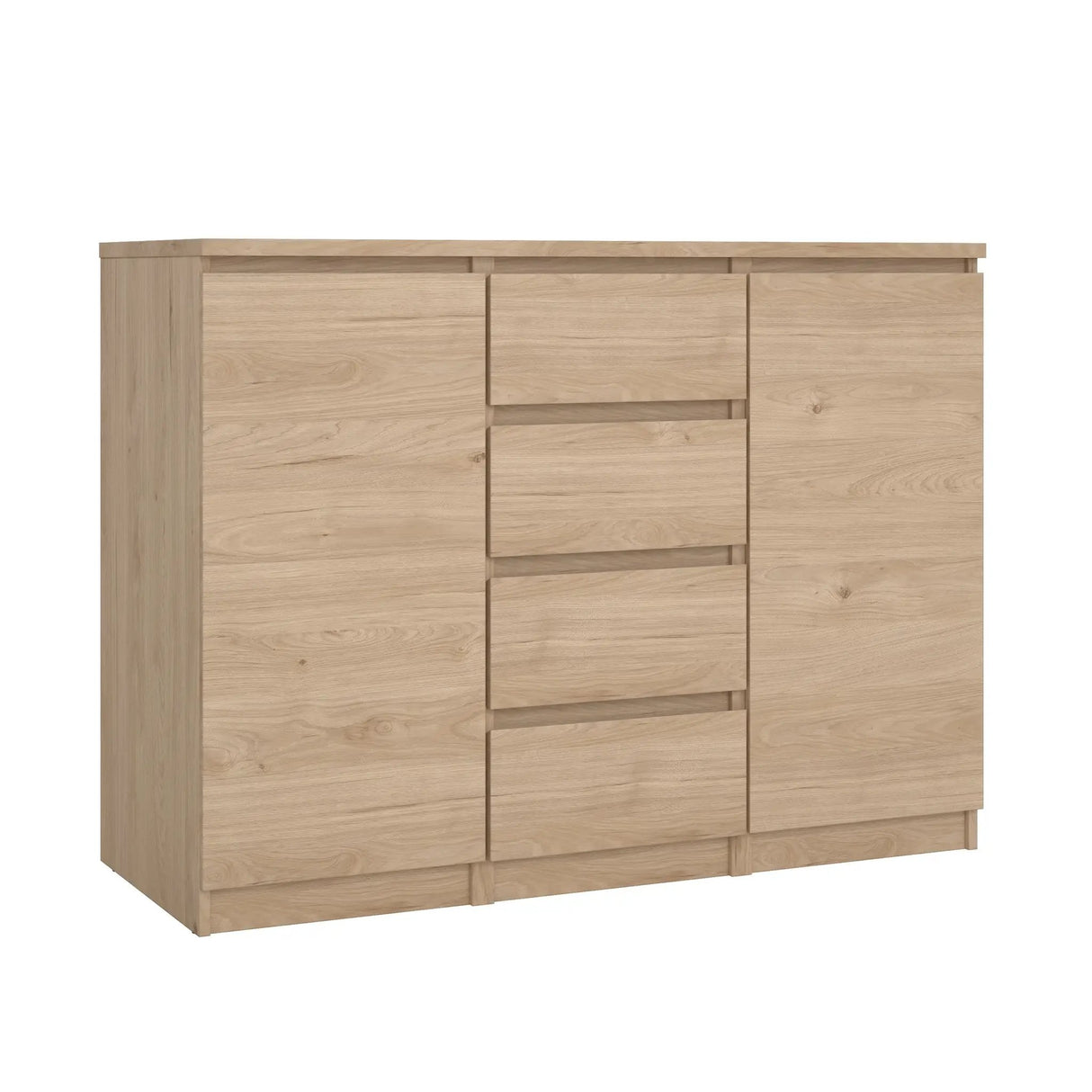 Naia Skænk m. 4 skuffer + 2 låger, Jackson Hickory