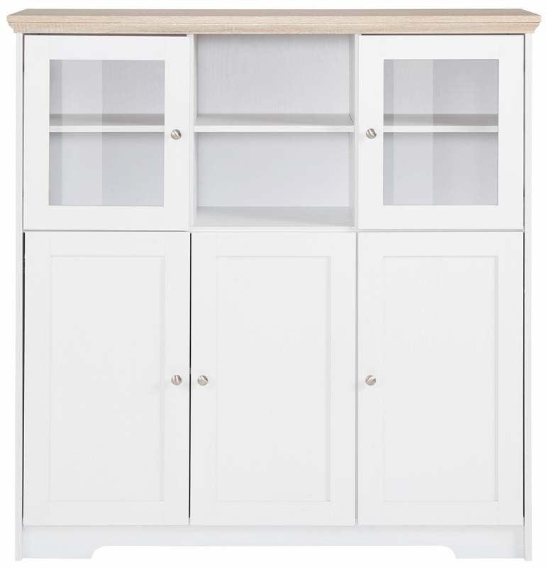 Nancy Skænk Hvid Ege-look, 125x120 - Unoliving.com