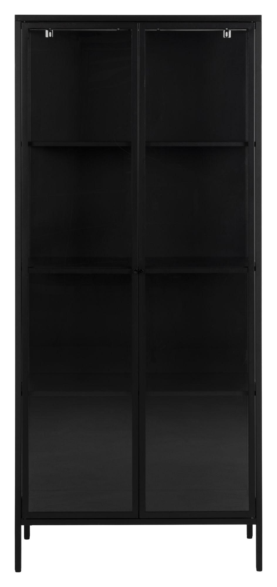 Newcastle Vitrineskab m. 2 glaslåger, Matsort metal - Unoliving.com
