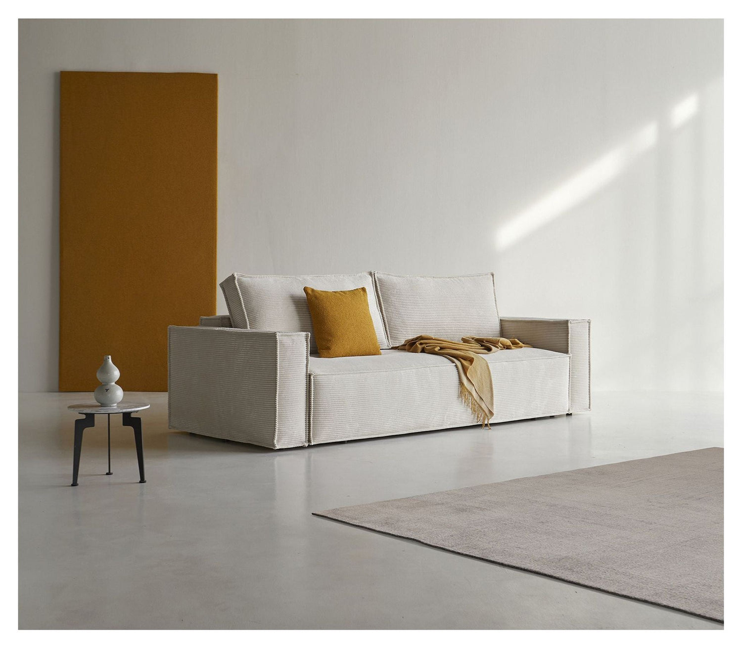 Newilla Sovesofa, Bouclé Taupe - Unoliving.com