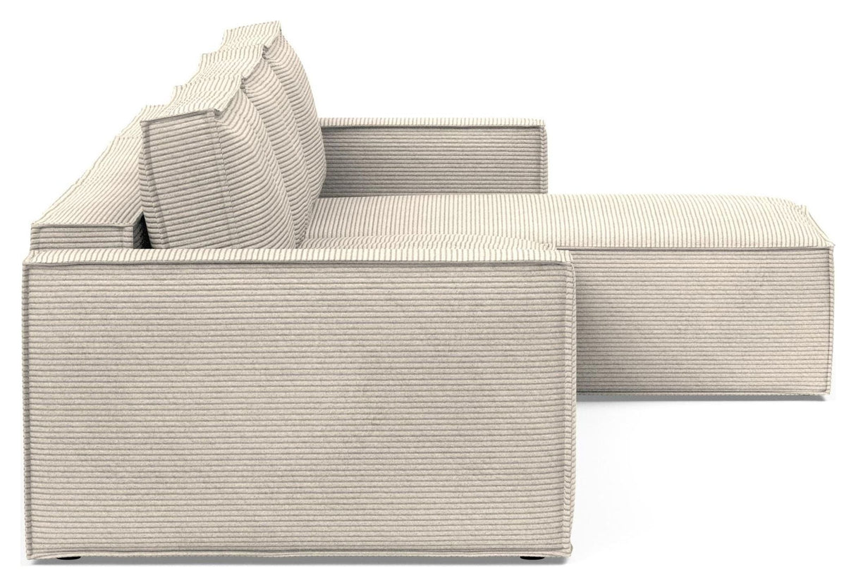 Newilla Sovesofa m. chaiselong, Bouclé Taupe - Unoliving.com